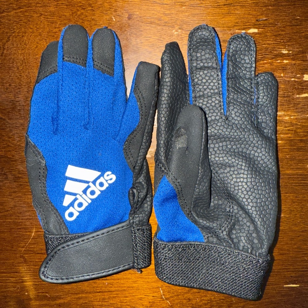 Adidas T-ball batting gloves Black and Blue